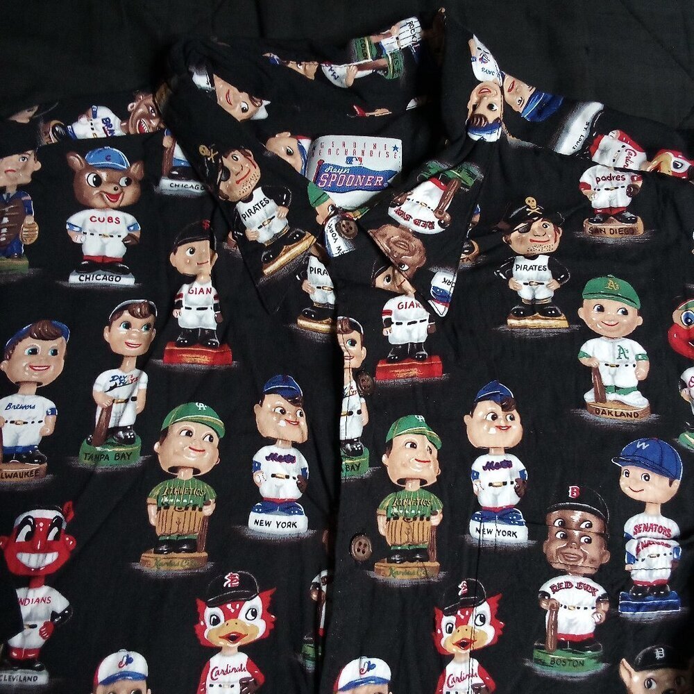 Vintage Reyn Spooner MLB Bobblehead Hawaiian Shirt